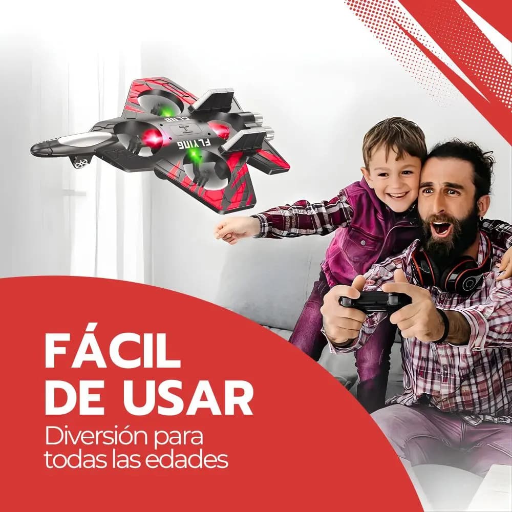 Juguete Drone Avión Espuma Planeador Control Remoto Batería — imagen 9