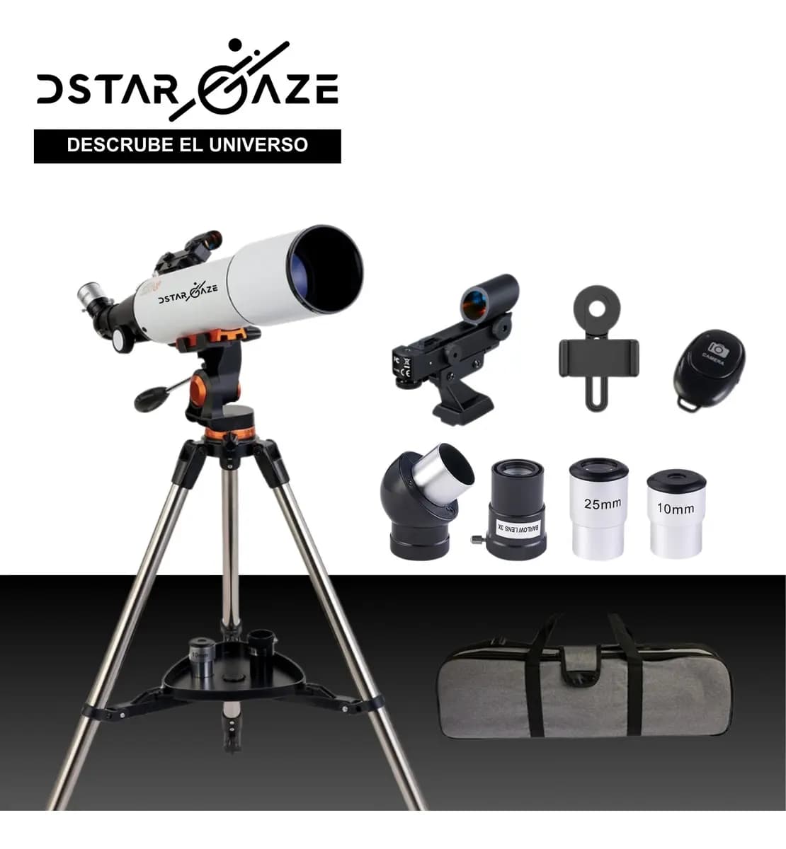 Telescopio Astronómico Profesional 50080m Color Blanco — imagen 2