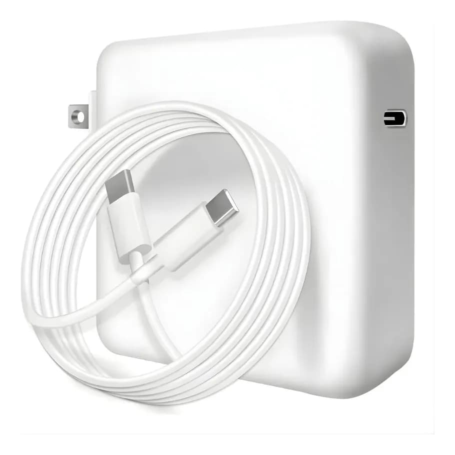 Cargador 87w Cable Tipo C Carga Rápida Para Laptop Y Macbook Blanco — imagen 2