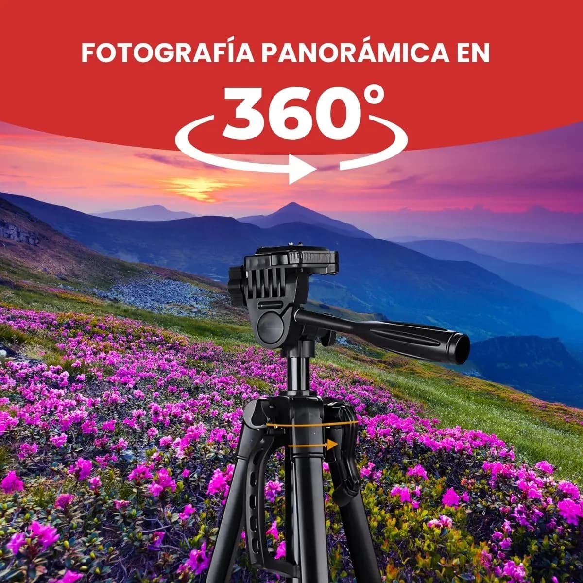 Trípode Profesional Para Cámara, Celular, Video Color Negro — imagen 5