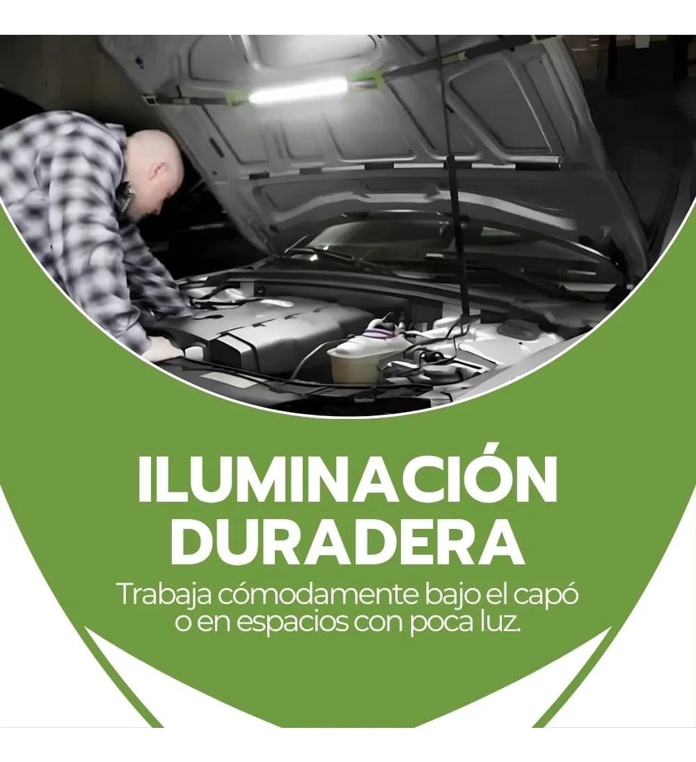 Barra De Luz Led Recargable Para Capó De Automóvil 1000 Lúm — imagen 8
