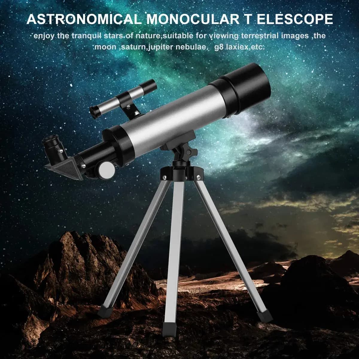 Telescopio Astronómico Profesional Monocular F36050m Color Plateado — imagen 7