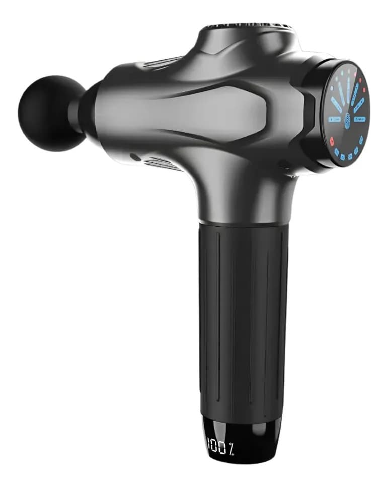 Masajedor Muscular Pistola Masaje Profesional Kine 12 Cabeza Gris — imagen 2