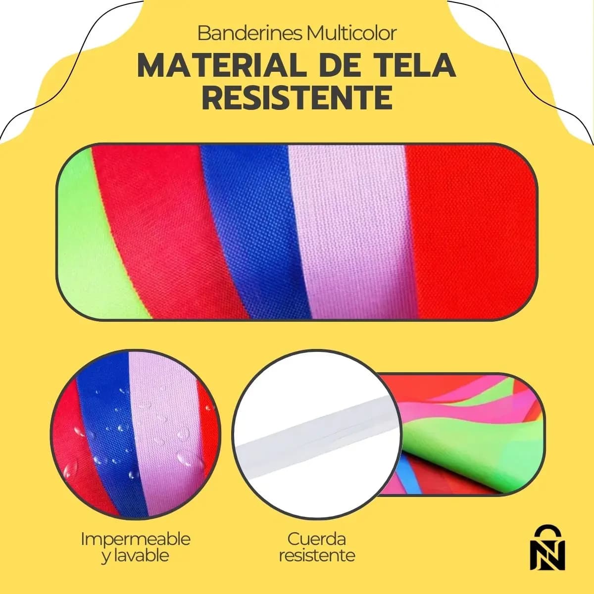 Banderines Multicolor 80mm X150 Para Fiestas Y Cumpleaños Color Verde Colores — imagen 6