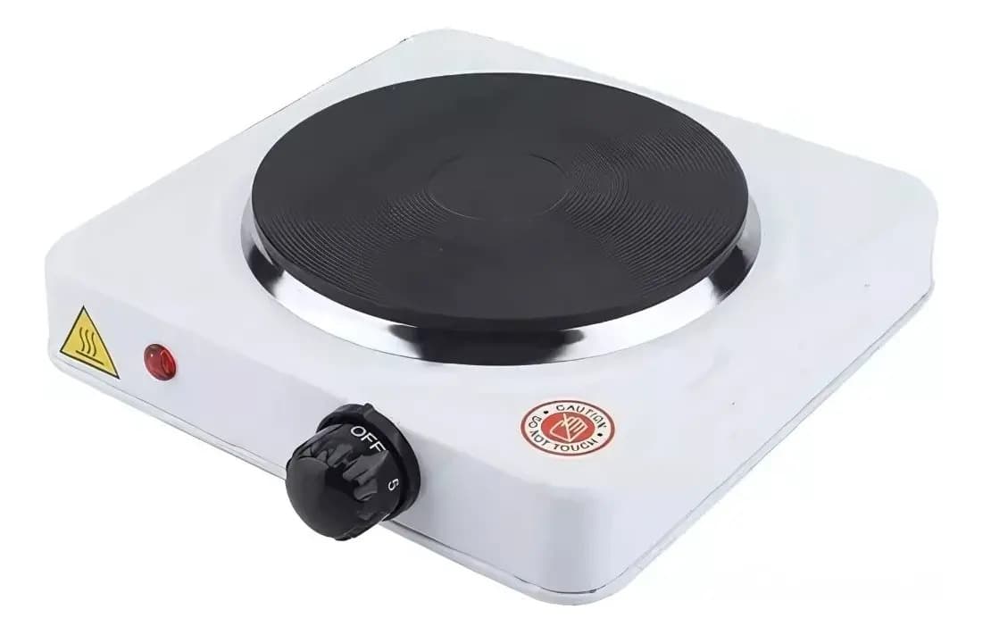 Cocinilla Eléctrica Portátil 1 Plato 155mm Acero Inox Color Blanco — imagen 1