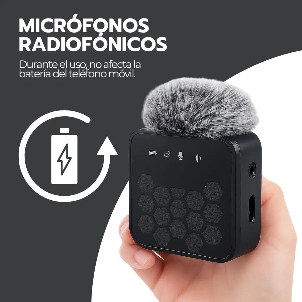 Micrófono Lavalier Inalámbrico 4 En 1 Grabación Pro Negro — imagen 5