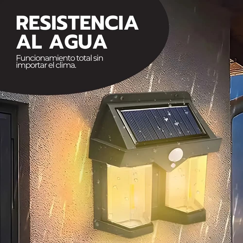 Lámpara Solar Doble Led Sensor Movimiento Exterior Ip65 Negro — imagen 7