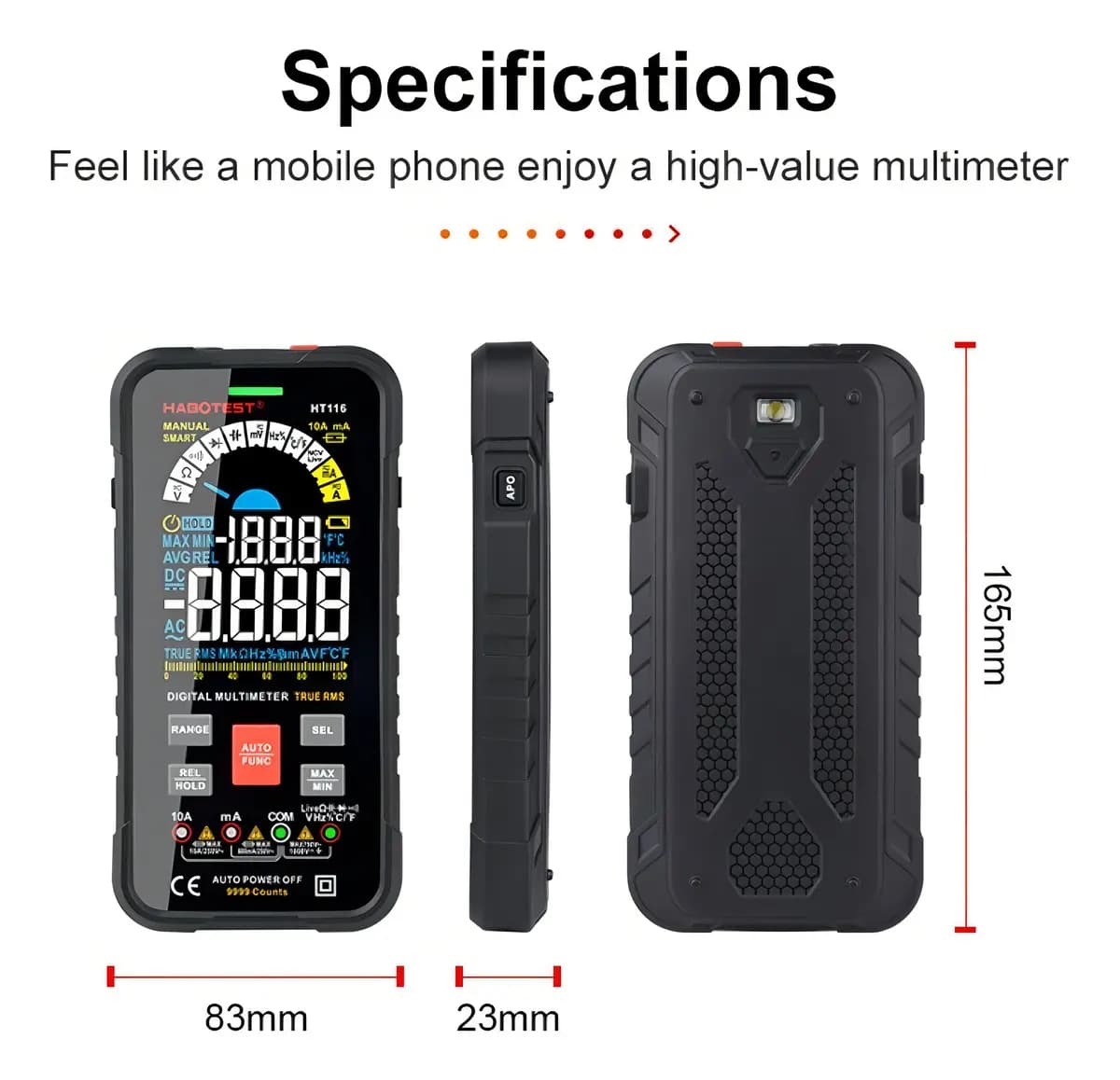 Multímetro Digital Portátil Multitester Ht116 — imagen 9