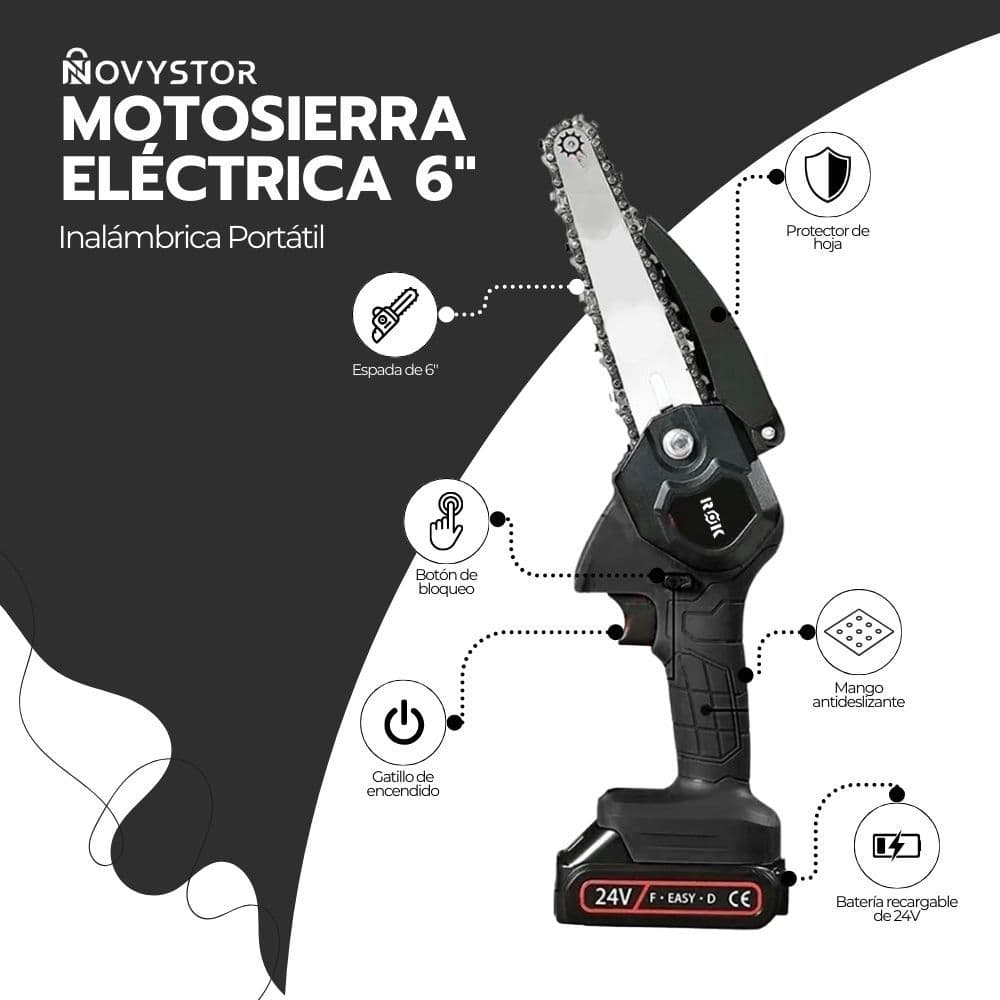 Motosierra Eléctrica Inalámbrica Portátil De 6 Pulgadas — imagen 2