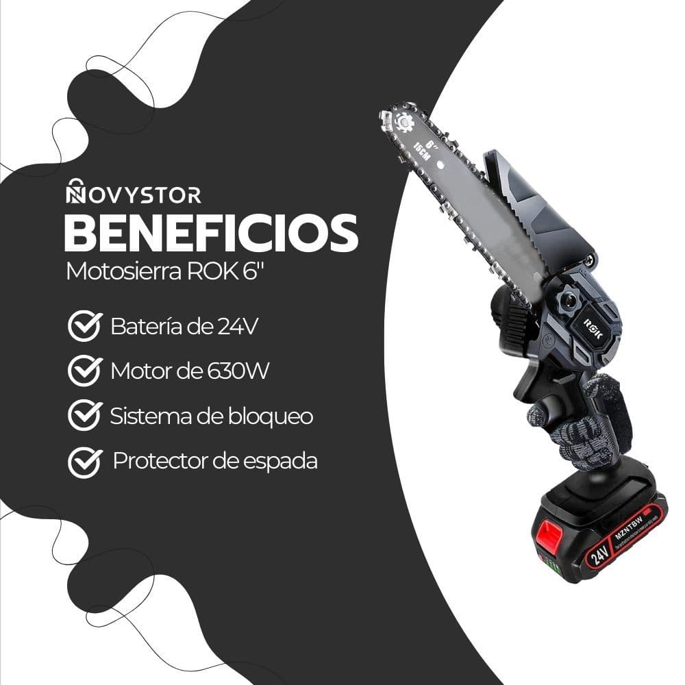 Motosierra Eléctrica Inalámbrica Portátil De 6 Pulgadas — imagen 3