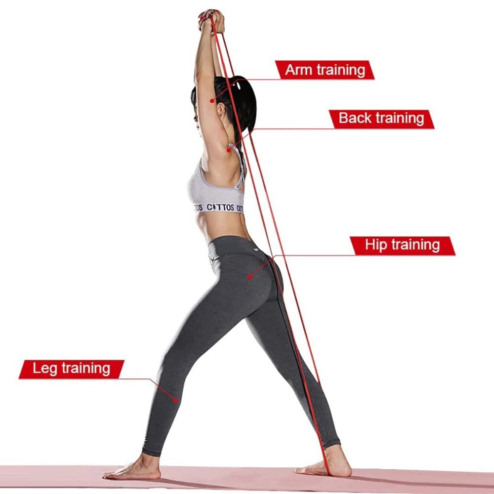 Bandas Elásticas De Resistencia Crossfit Gym Calistenia Rojo — imagen 7