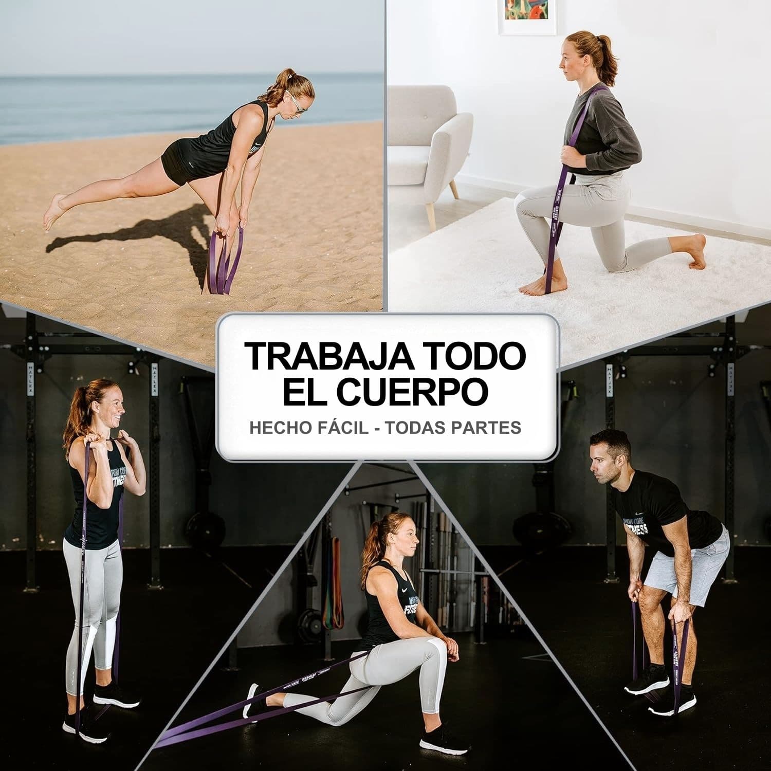 Powerband banda de Resistencia Crossfit Gym Calistenia 36kg — imagen 8