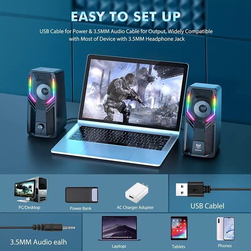 Parlantes Pc Gamer Onikuma G6 — imagen 5