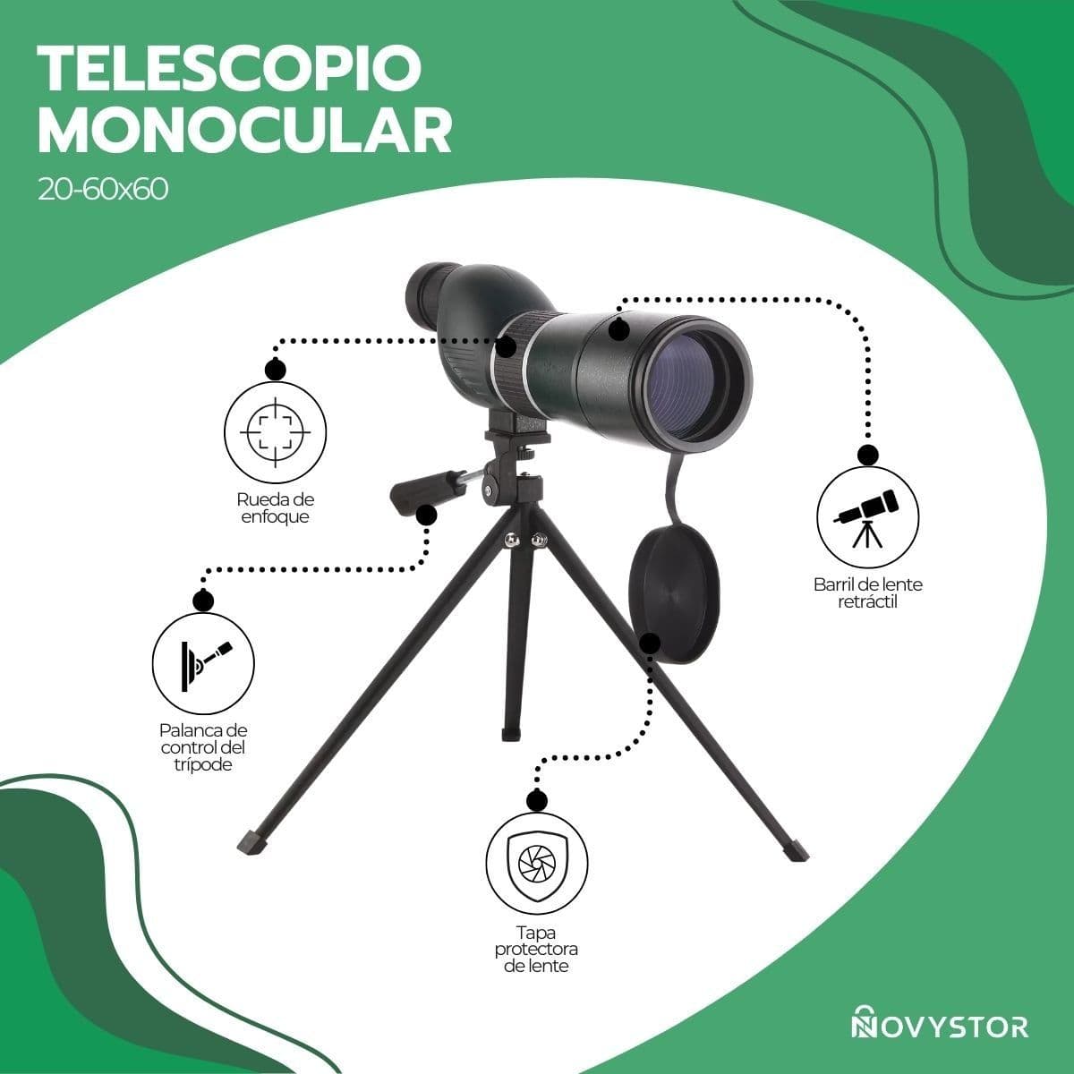 Telescopio Monocular HD Eyebre 20-60x60 — imagen 4