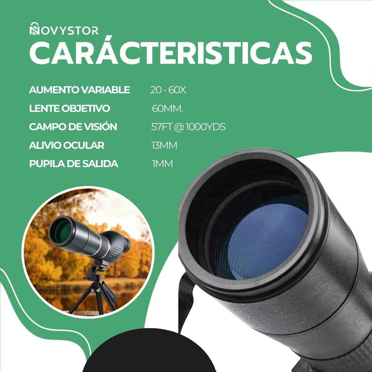 Telescopio Monocular HD Eyebre 20-60x60 — imagen 9