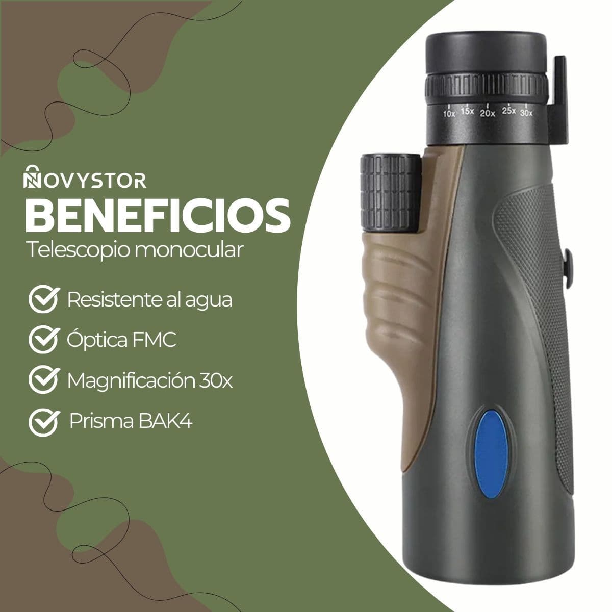 Telescopio Monocular HD 50X BAK4 Impermeable Trípode — imagen 3