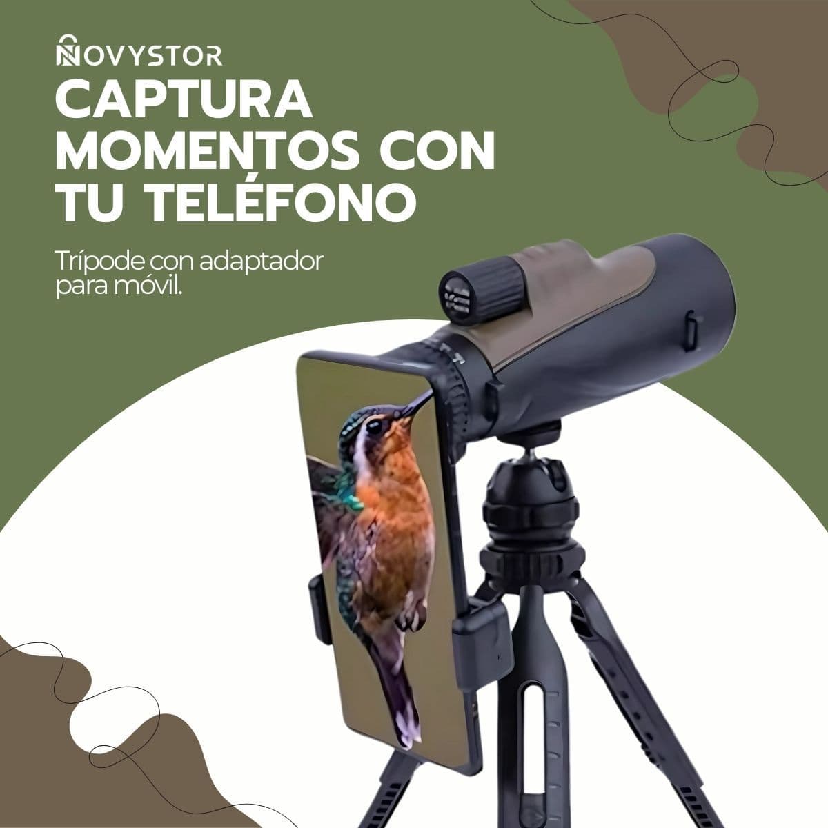 Telescopio Monocular HD 50X BAK4 Impermeable Trípode — imagen 6