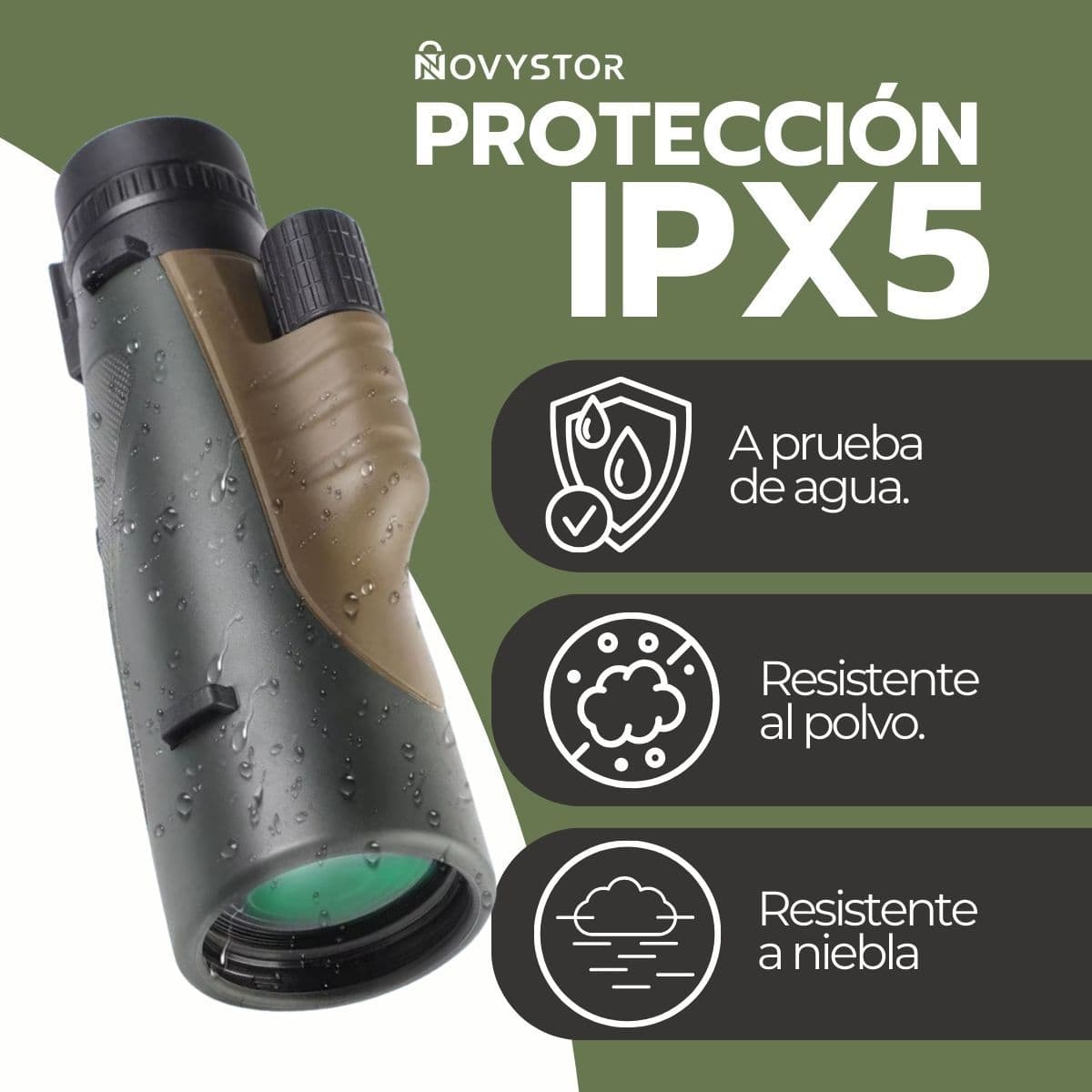 Telescopio Monocular HD 50X BAK4 Impermeable Trípode — imagen 7