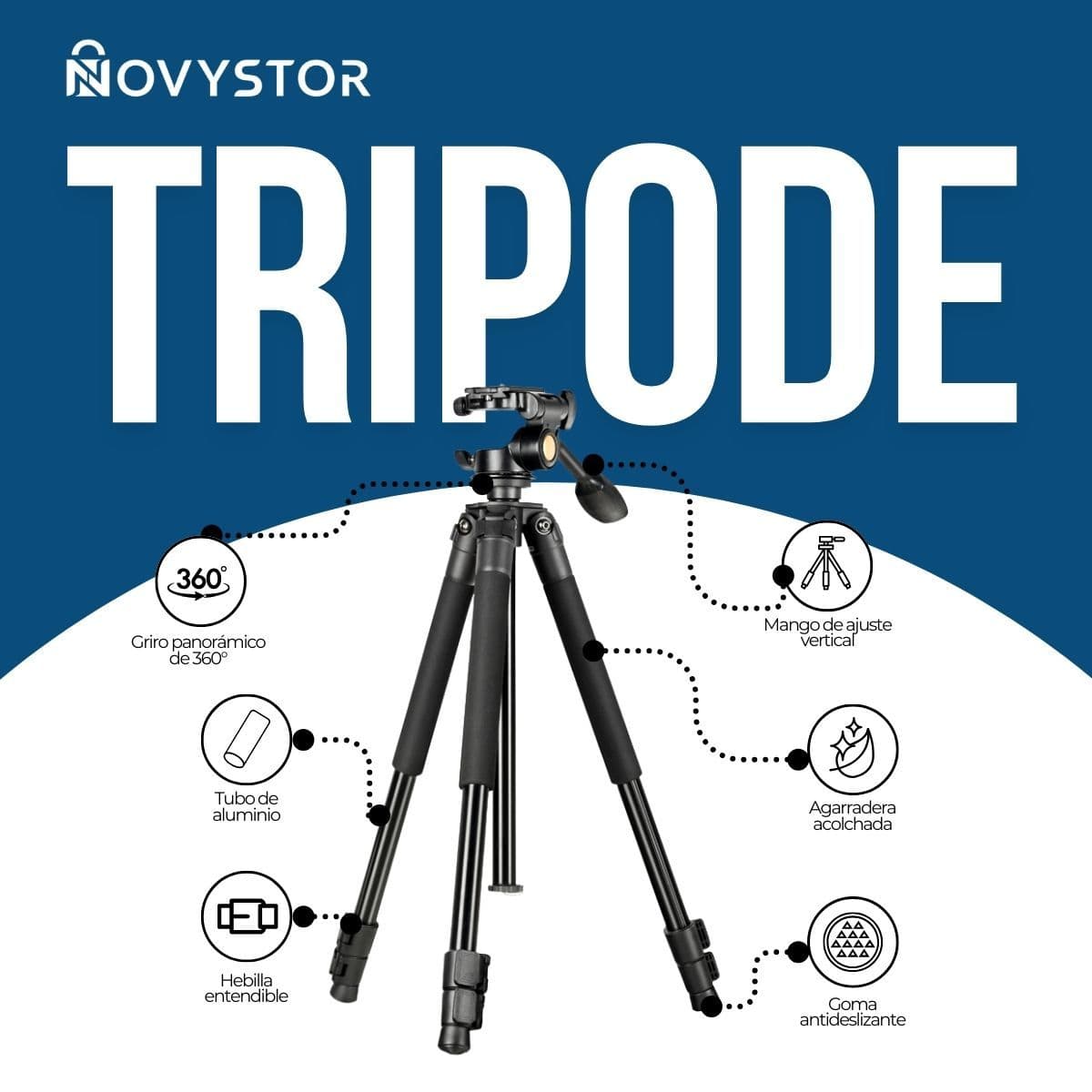 Trípode Profesional Para Cámara Teléfono Video Universal — imagen 3