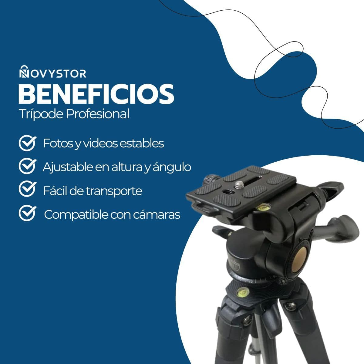Trípode Profesional Para Cámara Teléfono Video Universal — imagen 4