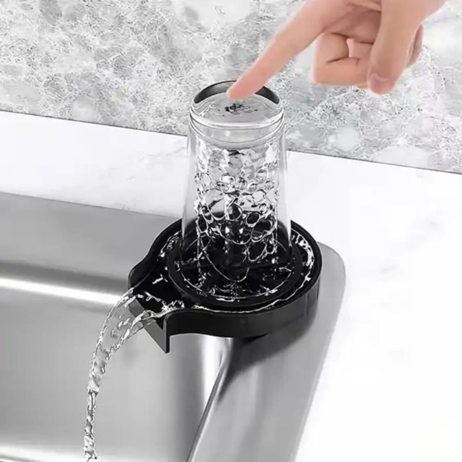Lavador Limpiador Automático Para Vasos Tazas Copa Cocina — imagen 2