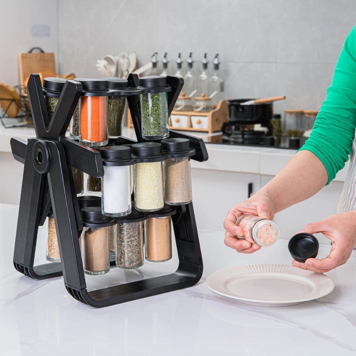 Rack Condimentero Especiero Giratorio Cocina 18 Pcs — imagen 5