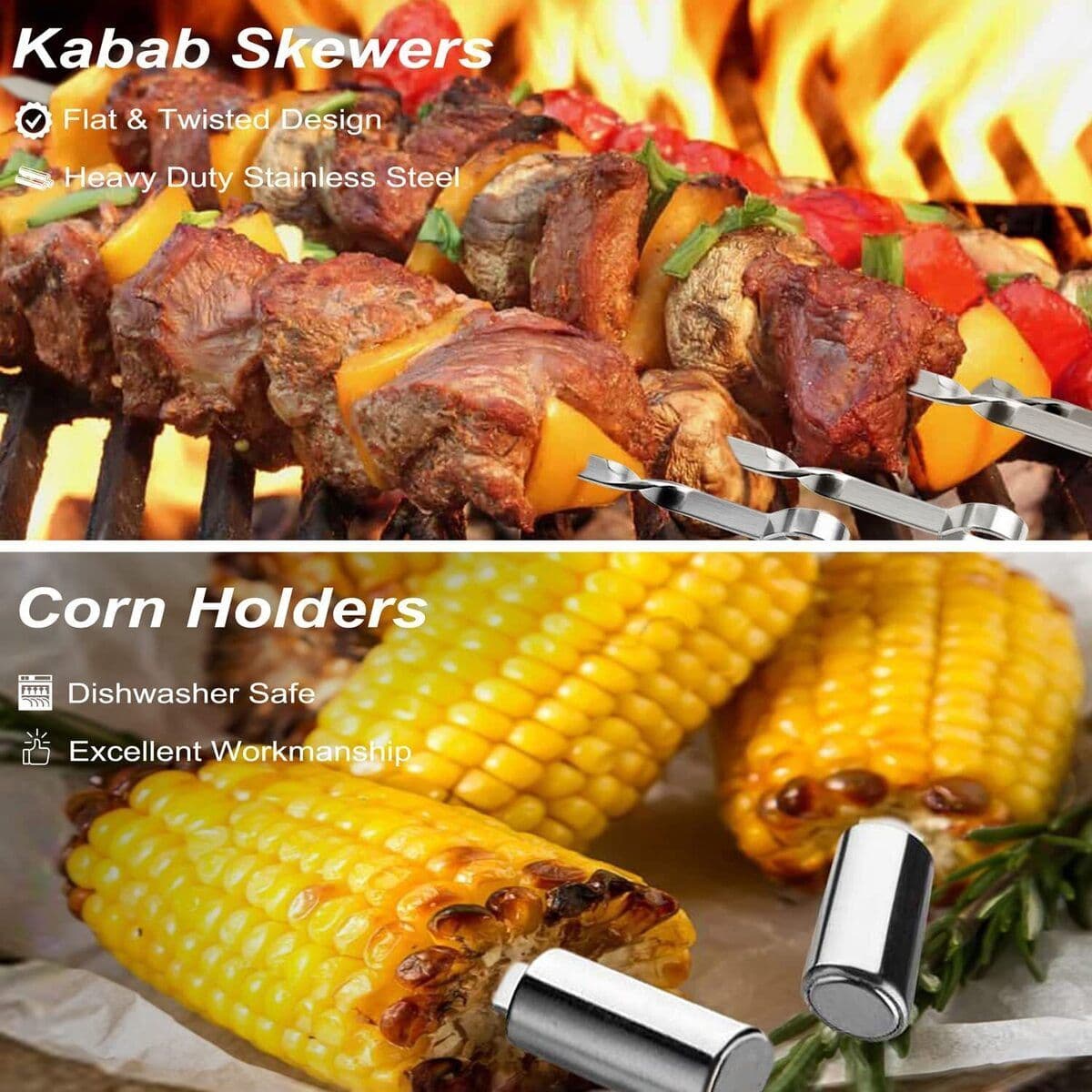 Set Parrillero Asado Barbacoa 18 Pcs En Maleta Kit Parrilla — imagen 8