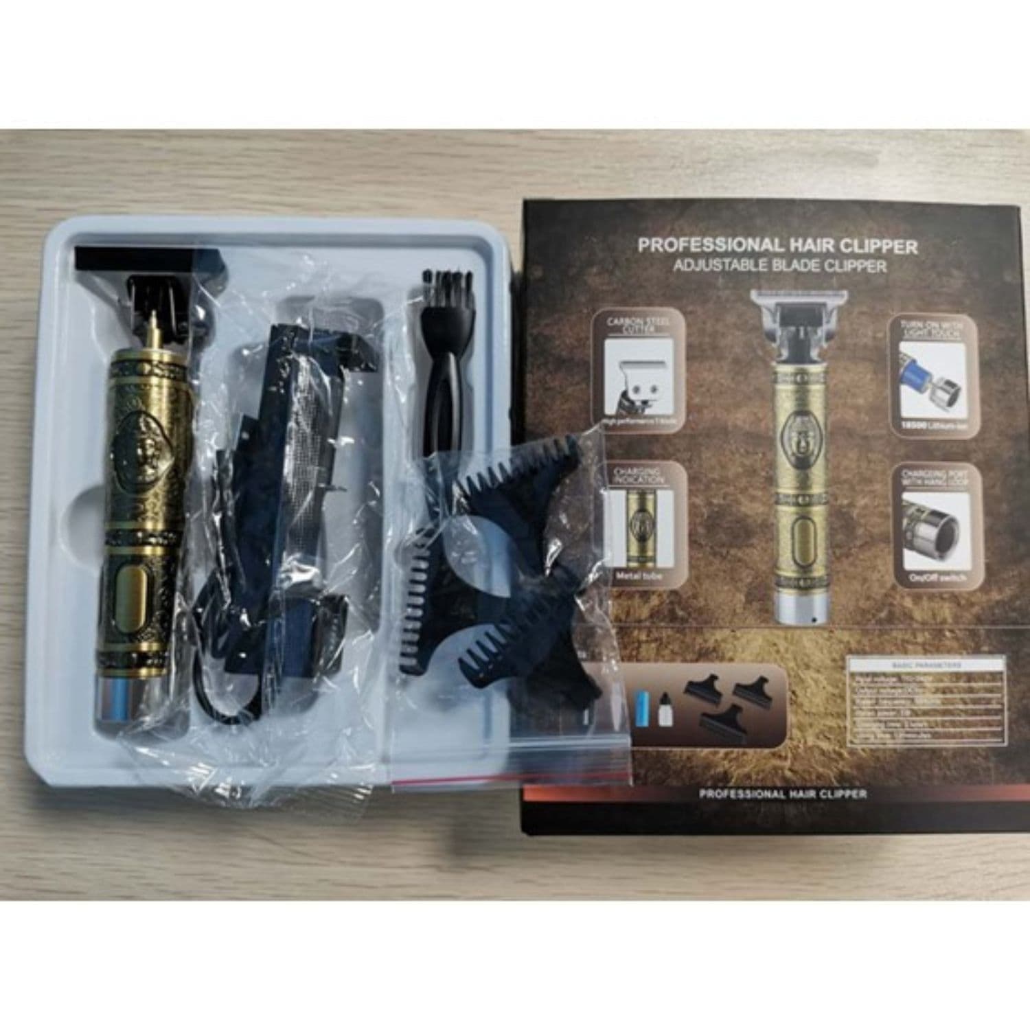 Maquina Cortadora Pelo Metálica Recargable Usb Profesional — imagen 3