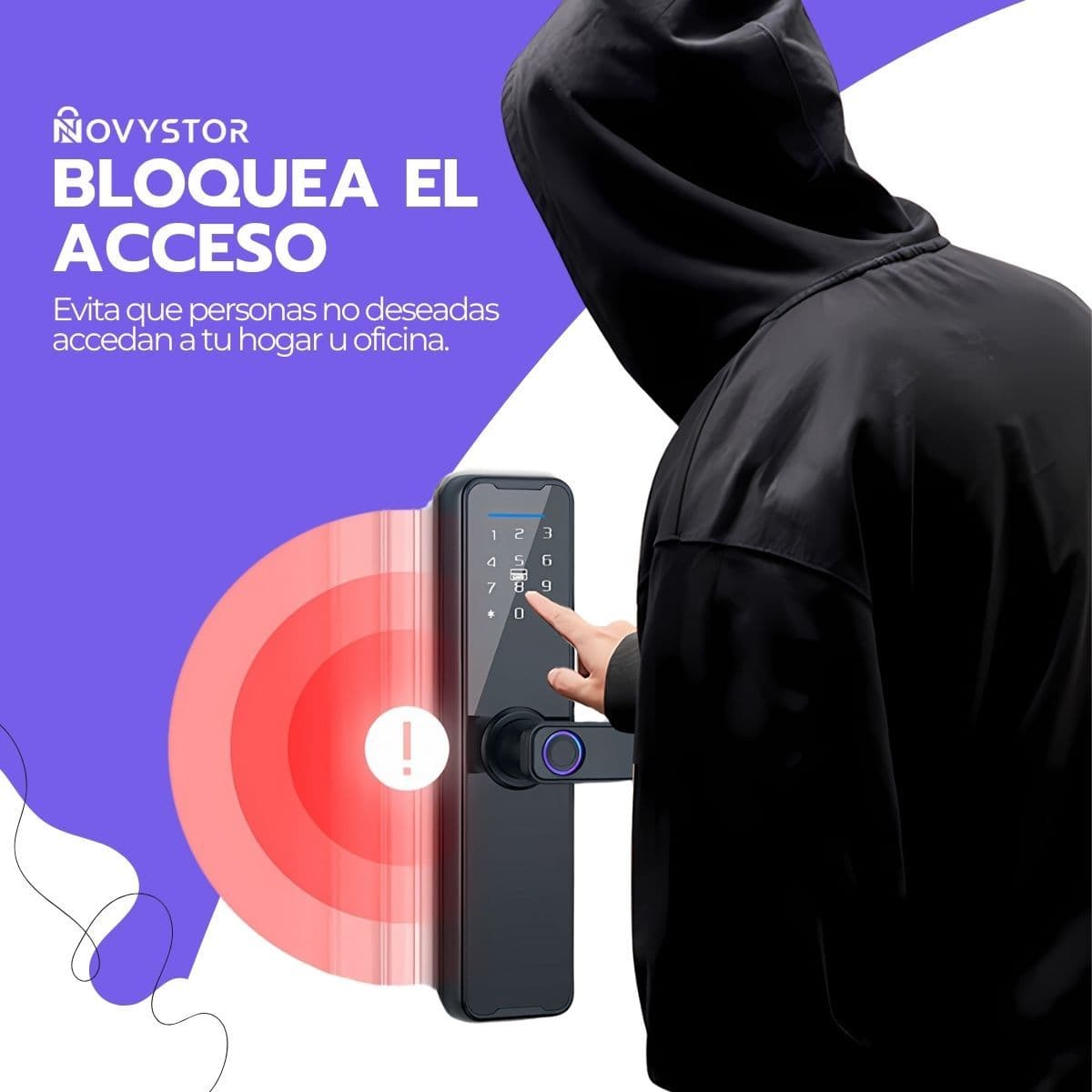 Cerradura Digital Inteligente App Wifi, huella y Clave — imagen 5