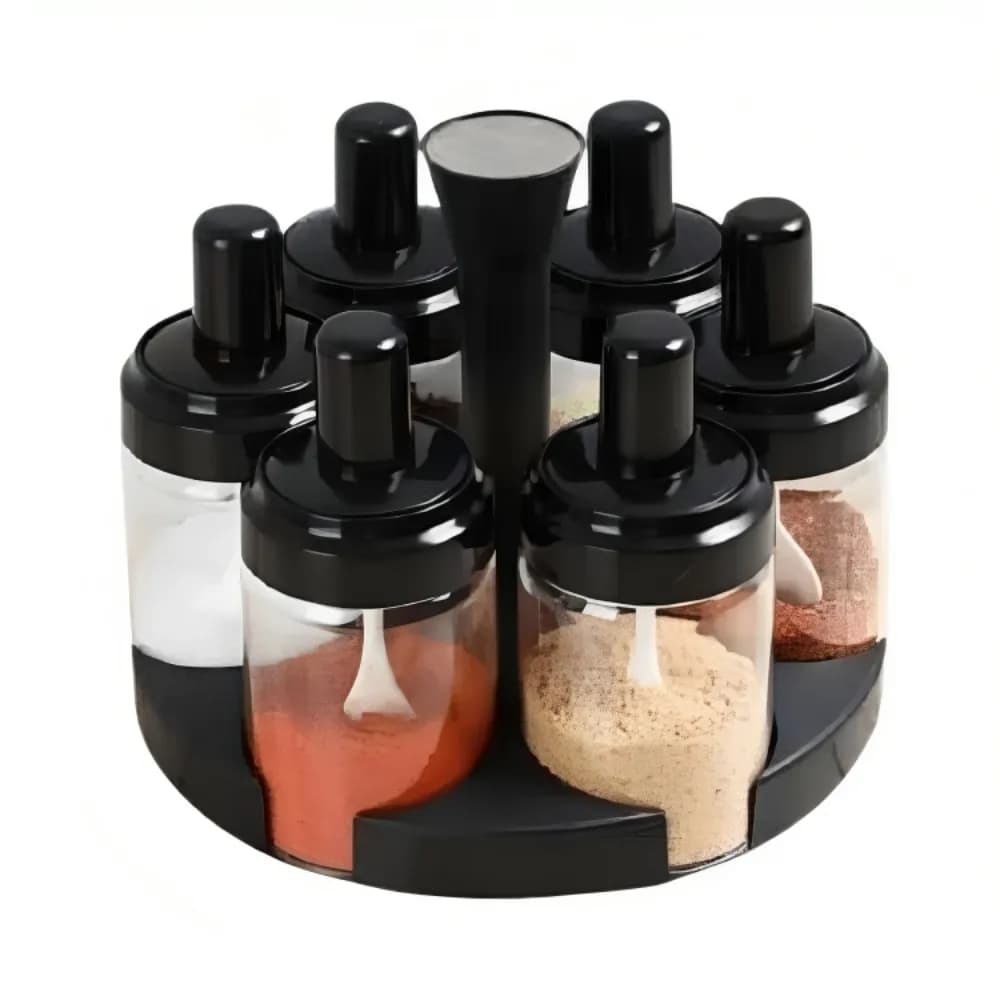 Set Especiero Condimento Giratorio 360