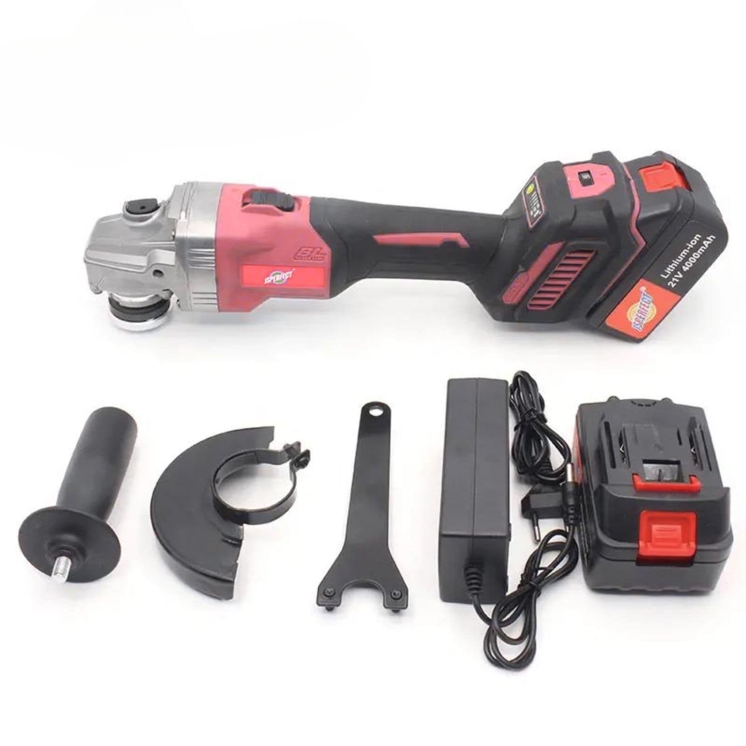 Esmeril angular inalámbrico 4,5" 48V +2 batería +Accesorios — imagen 3