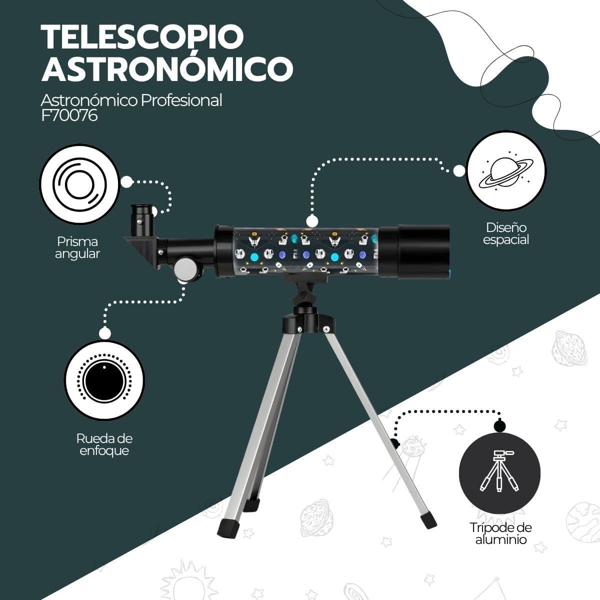 Telescopio Astronómico Profesional F36050m diseño espacial — imagen 3