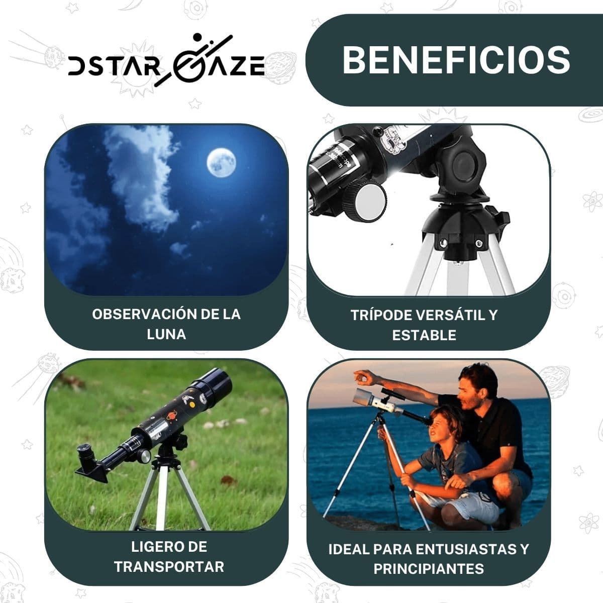 Telescopio Astronómico Profesional F36050m diseño espacial — imagen 5