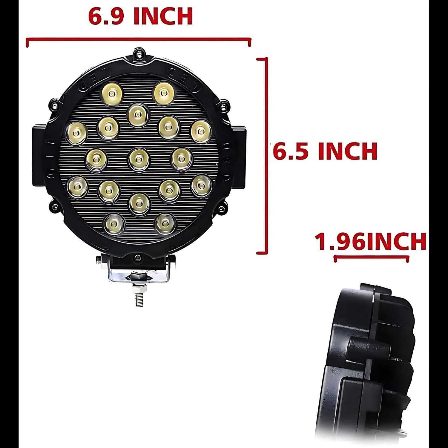 Foco Luz Led Neblinero 17 Led 51w Offroad 4x4 — imagen 4