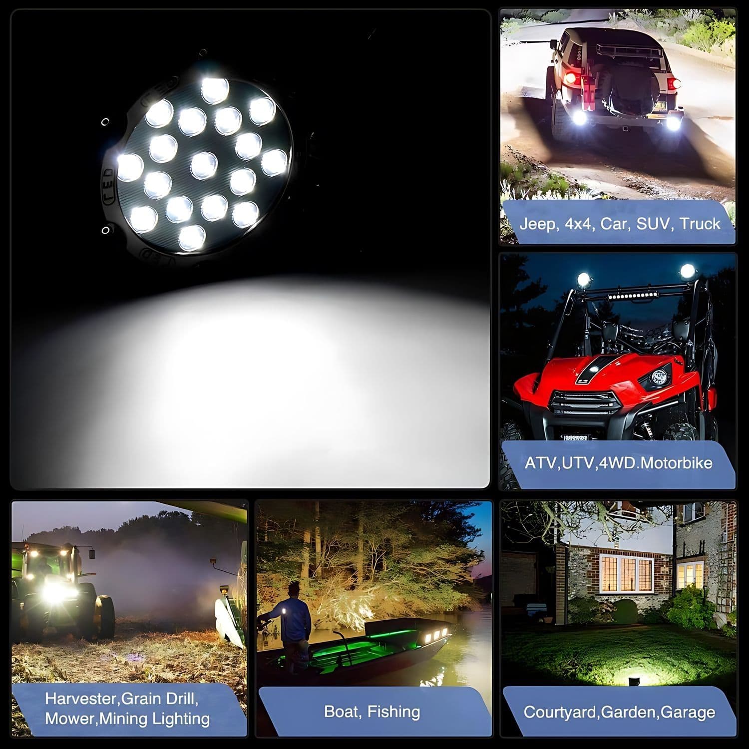 Foco Luz Led Neblinero 17 Led 51w Offroad 4x4 — imagen 8
