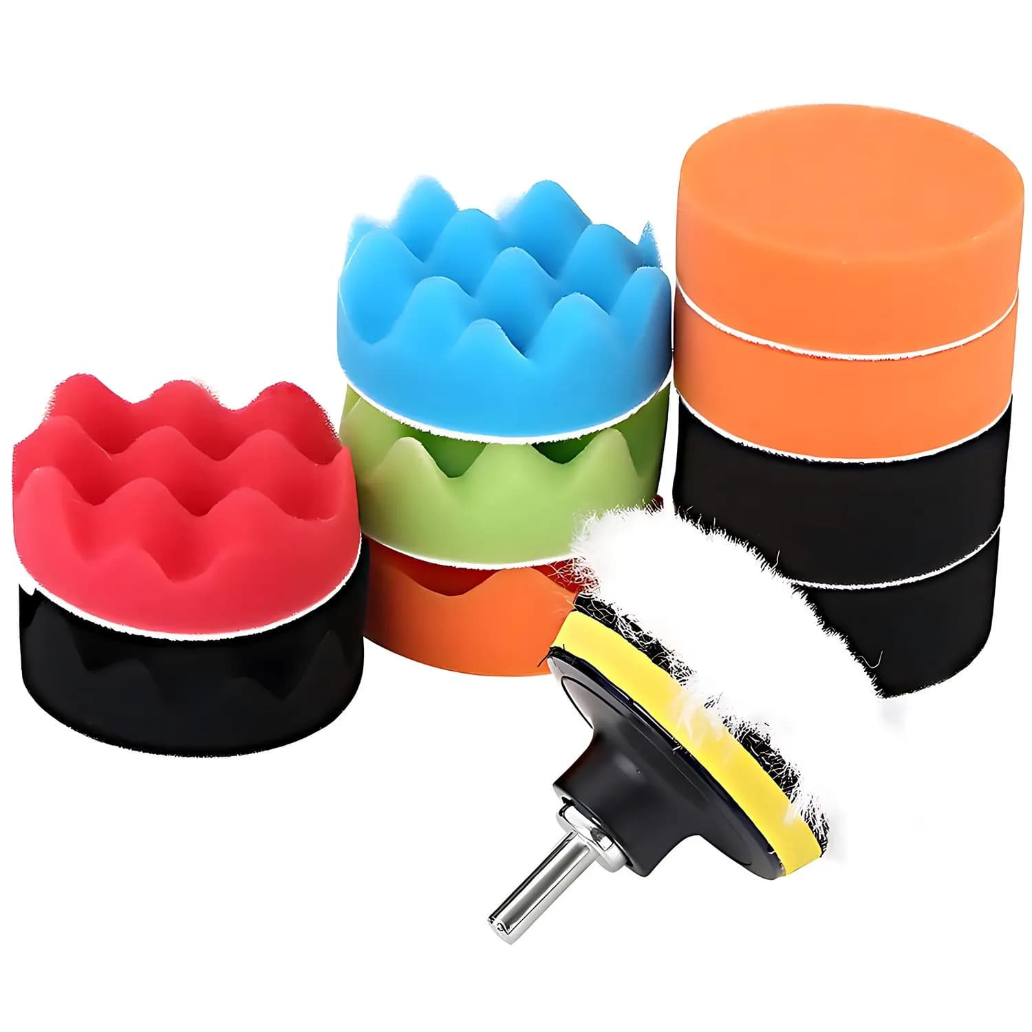 Kit De 10 Piezas uso Taladro para Pulir Auto con Esponjas — imagen 1