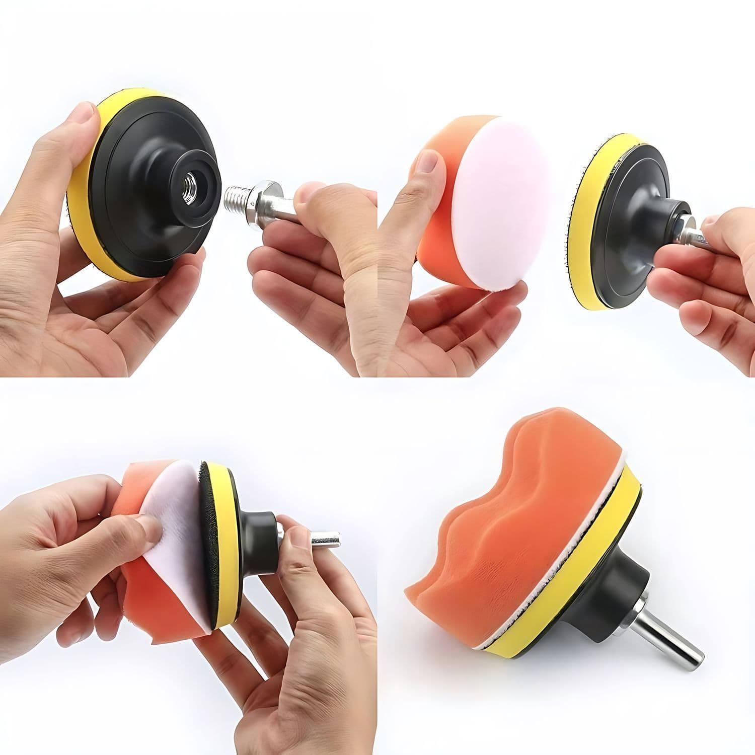 Kit De 10 Piezas uso Taladro para Pulir Auto con Esponjas — imagen 4