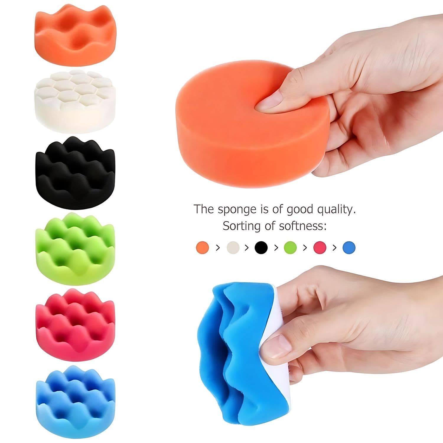 Kit De 10 Piezas uso Taladro para Pulir Auto con Esponjas — imagen 6