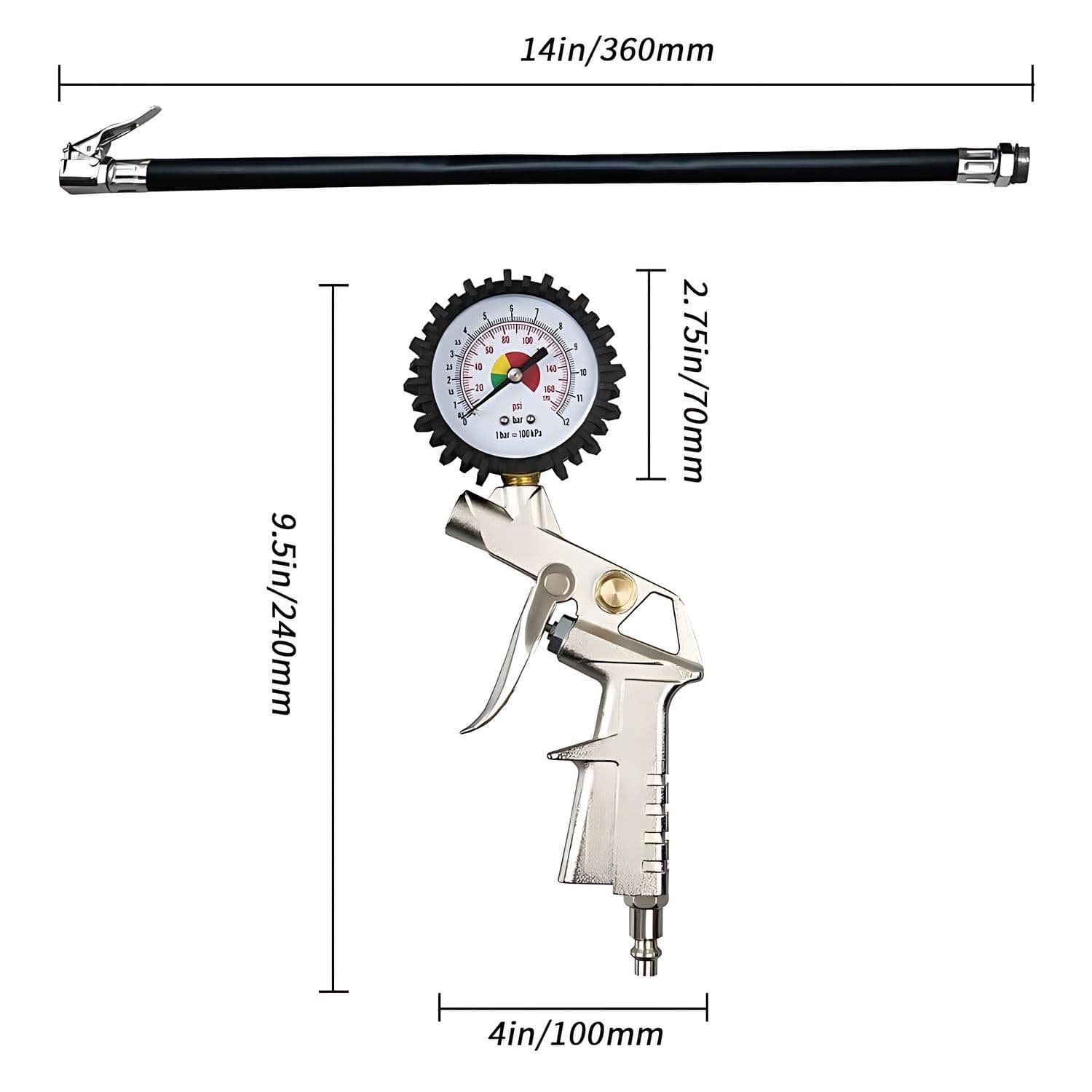 Pistola Para Inflar Y Calibrar Neumaticos Con Manometro — imagen 5