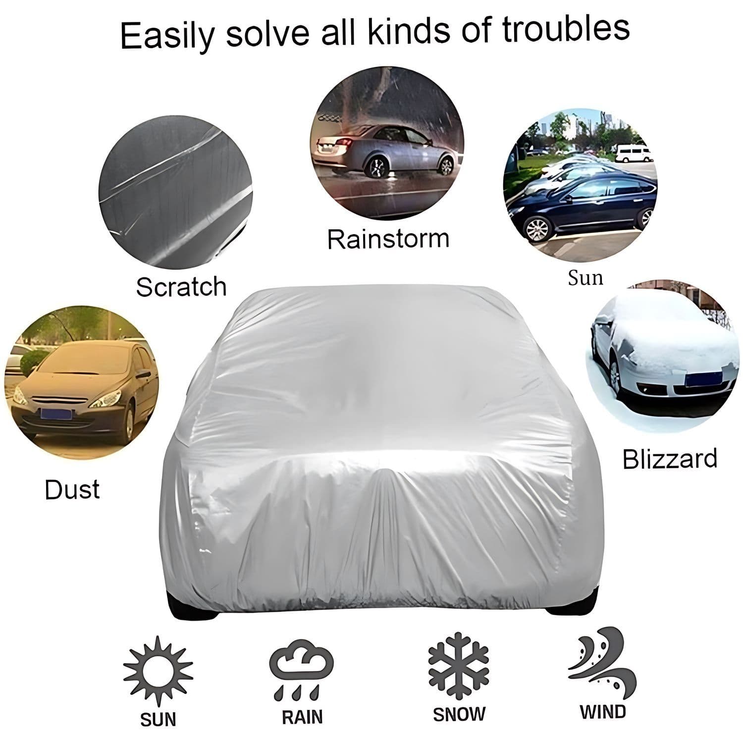 Carpa Para Autos Impermeable Funda Cobertor — imagen 5