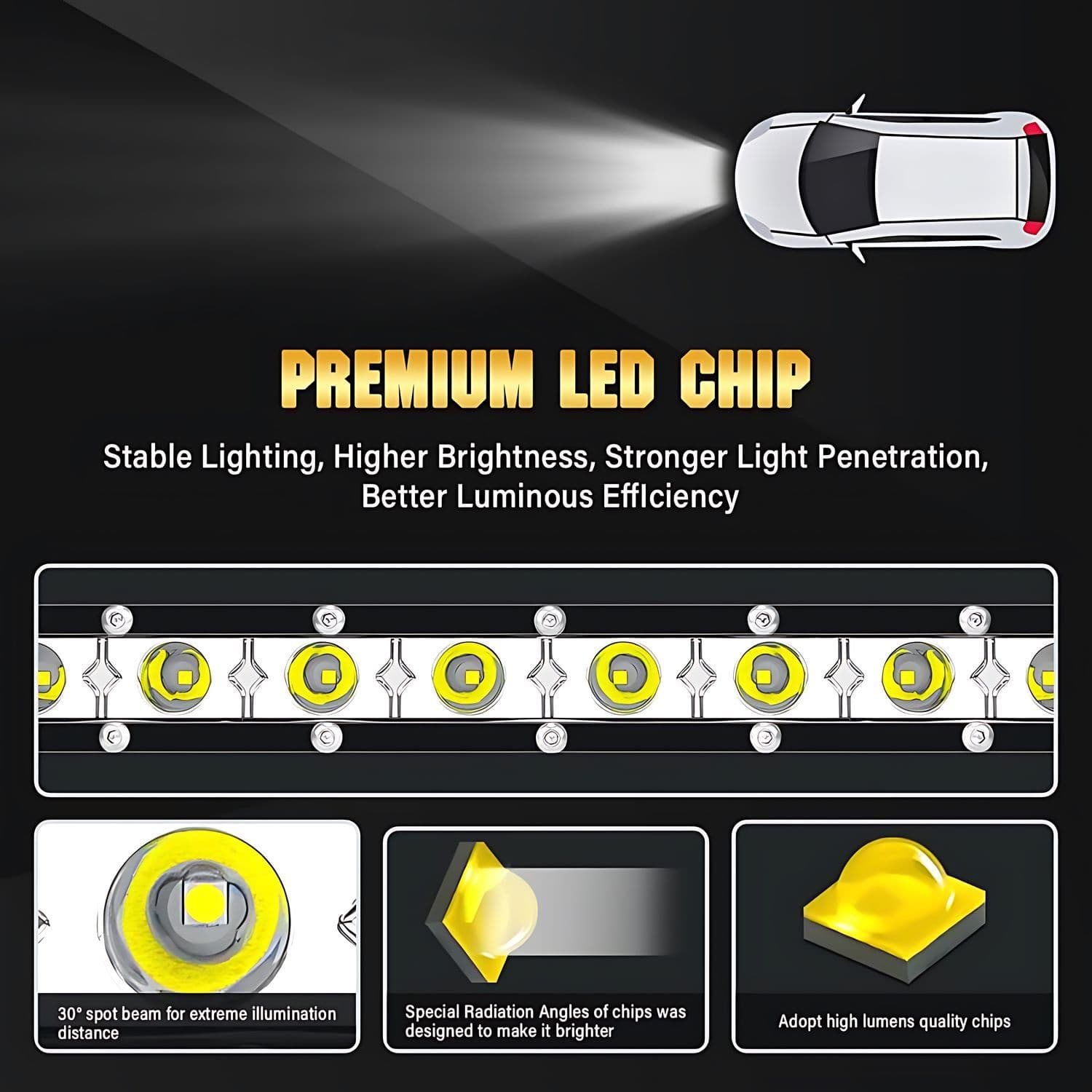 Pack X2 Barra Led Neblinero 72w para Auto 4x4 - 65 Cm — imagen 6