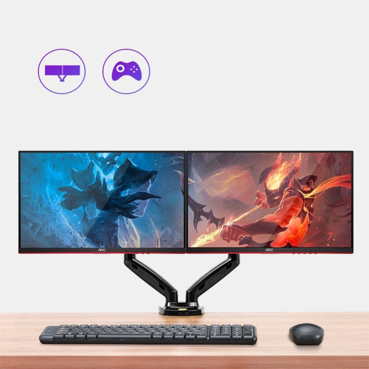 Base Escritorio Soporte Televisor Monitor 17 -27 2-9kg F160 — imagen 8