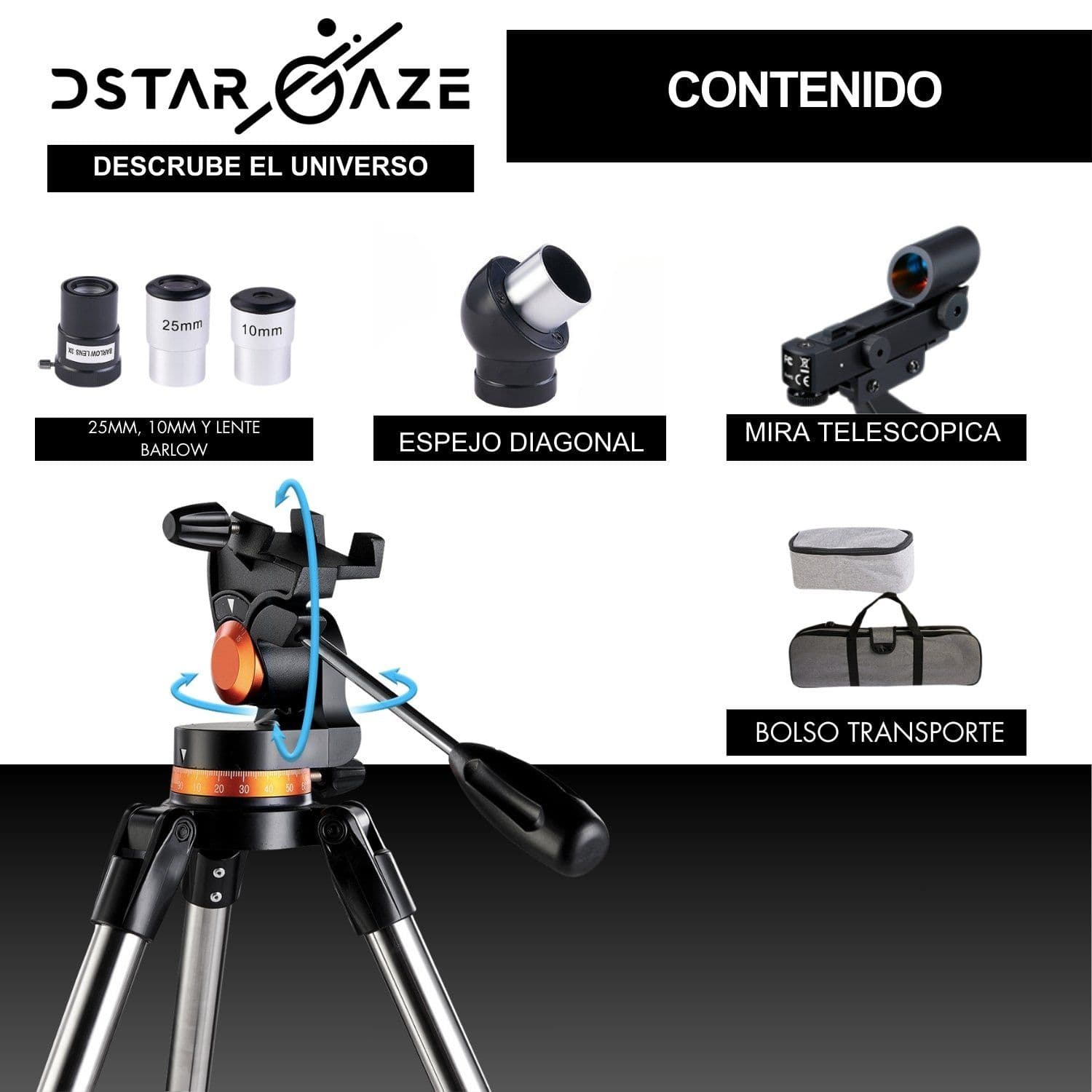 Telescopio Astronómico Profesional 50080Cm Fibra Carbono — imagen 5