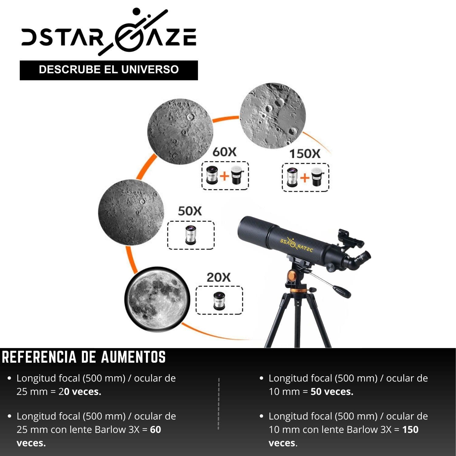 Telescopio Astronómico Profesional 50080Cm Fibra Carbono — imagen 6