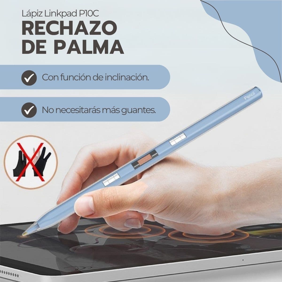 Lapiz Pencil Profesional para iPad Palm Reject P10C — imagen 4