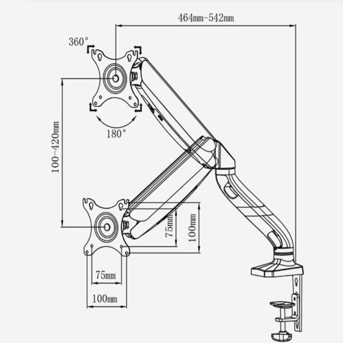 Soporte Kaloc DS90 de mesa para TV/Monitor de 17" a 32" — imagen 5