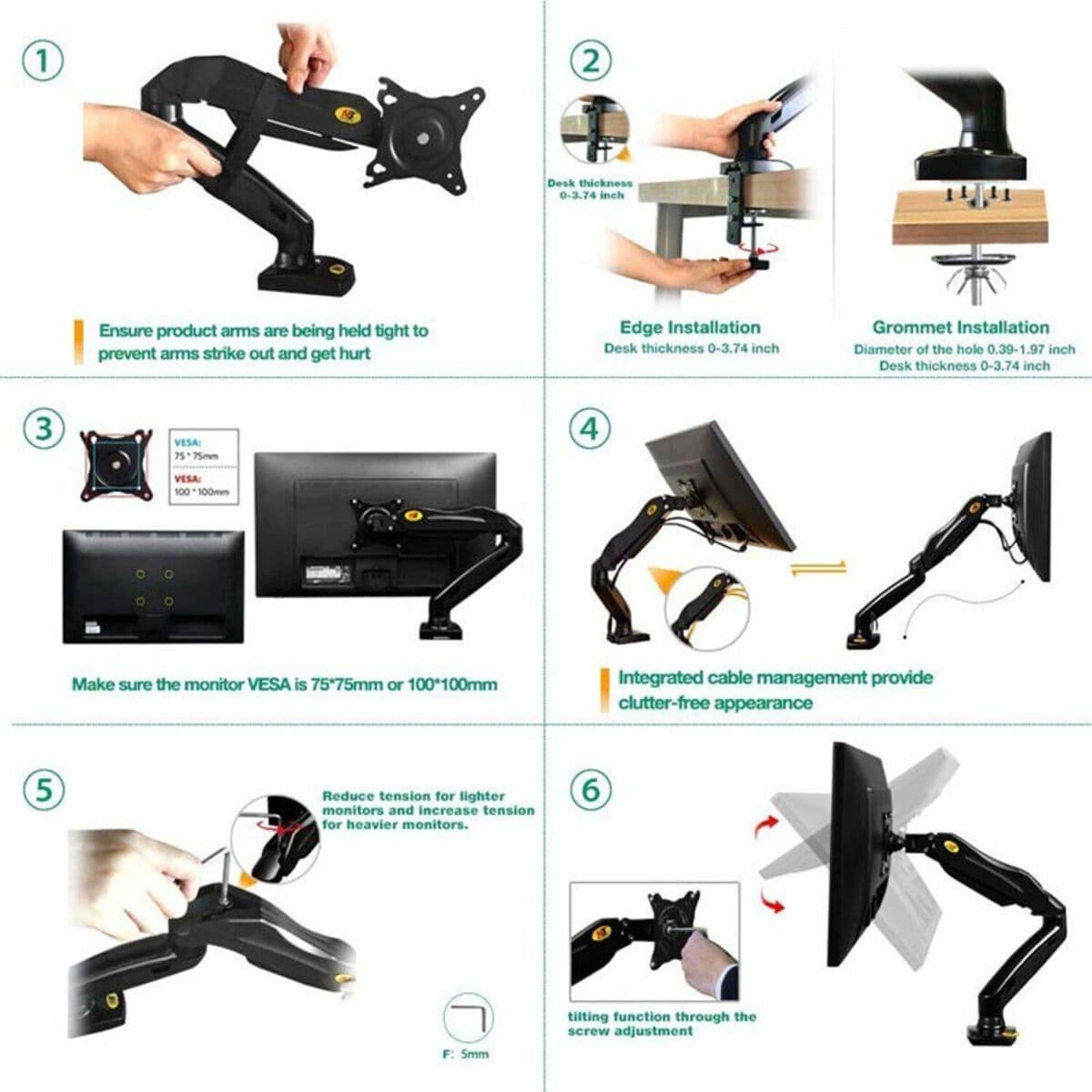 Soporte Kaloc DS90 de mesa para TV/Monitor de 17" a 32" — imagen 6
