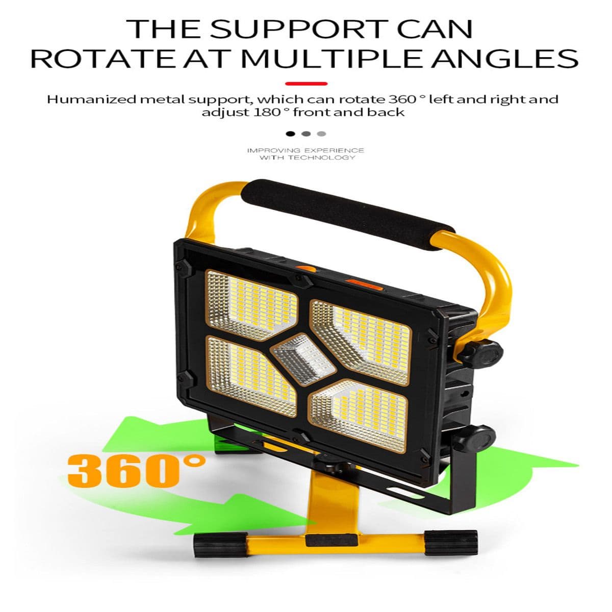 Foco Proyector Led Recargable Portátil Trabajo Solar — imagen 4