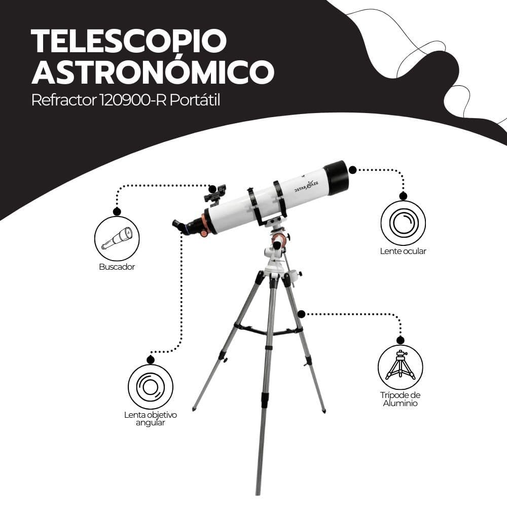 Telescopio Astronómico Refractor 120900-R Portátil — imagen 3