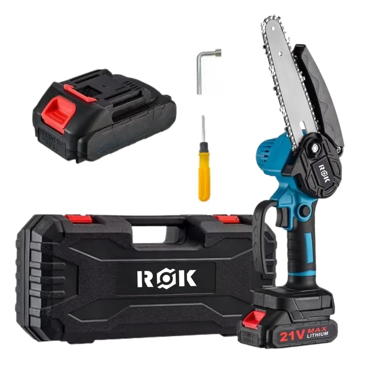 Motosierra de Mano eléctrica Inalámbrica de 6" + 2 Baterías